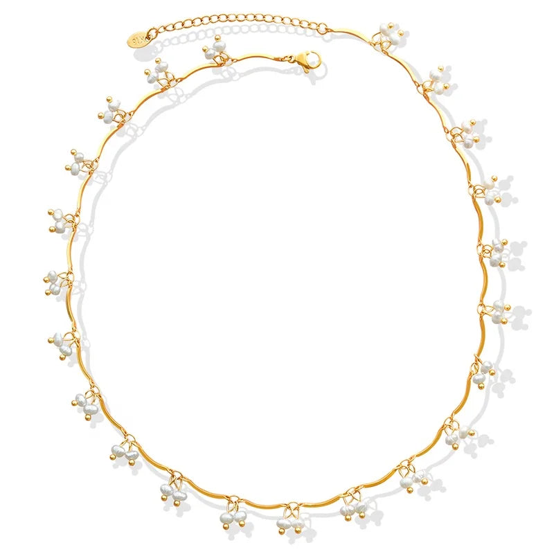 French Natural Freshwater Pearl Necklace Fashion Jewelry Wholesale
