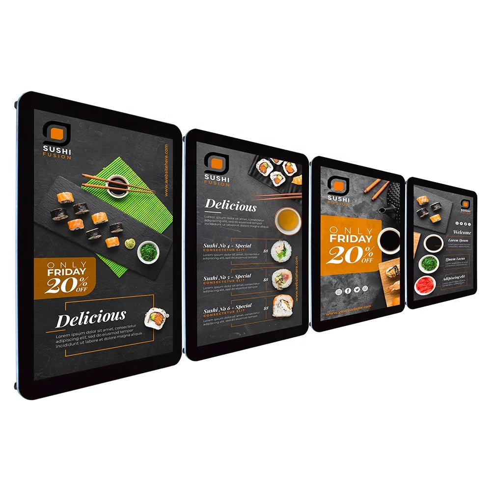Hot-selling Ceiling Wall-hung Frame Sign Poster Information Magnetic Backlit Acrylic Digital Restaurant Led Weekly Menu Board