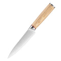 5 Inch Fruit Vegetable Knife Full Tang 5cr15 MOV Stainless Steel Kitchen Chef Utility Knife with White Pakkawood Handle