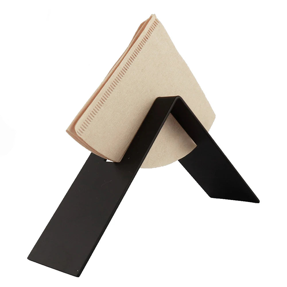 V-type Hand Brewed Coffee Filter Paper Holder Iron Metal Filter Paper Holder Fan Shaped Coffee Filter Paper Holder