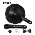 Bike Crank 165mm 49T 50T 2024 New Hollow Fixed Gear Bicycle Parts AERO Racing Cycling Crankset Carbon Single Speed Cranksets