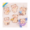 Cute Cartoon Embroidered Little Bears Patches for Jacket Jeans Repair Diy Pen case Bag Shoes Hats Self-adhesive Garment Patch