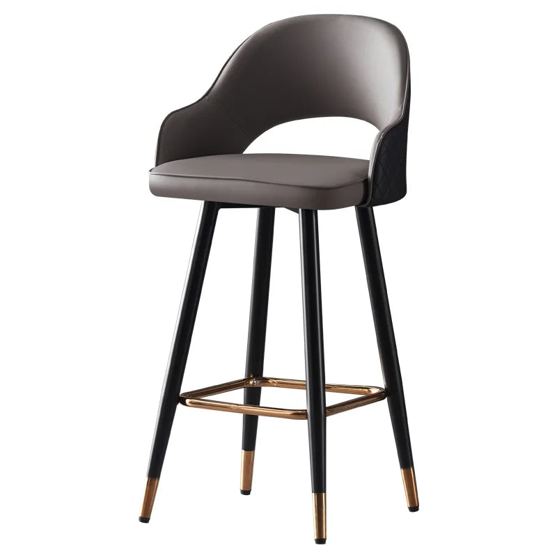 Factory Direct Supply Modern Contemporary Bar Stool Chair High Counter Height with Low Back PU Leather Dining