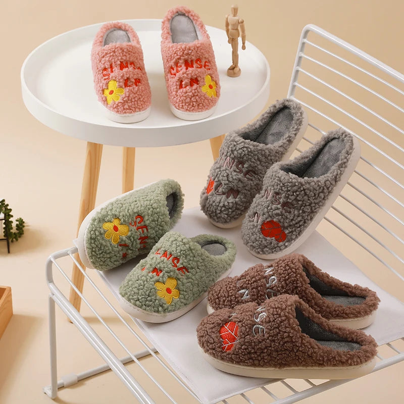 Cute Home Winter/Spring/Autumn Keep Warm Plush TPR Height Increasing for for Female Indoor Use Wholesale