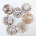 Hand Carved Polished Stone Bowl Natural Crystals Crafts Flower Agate Bowl