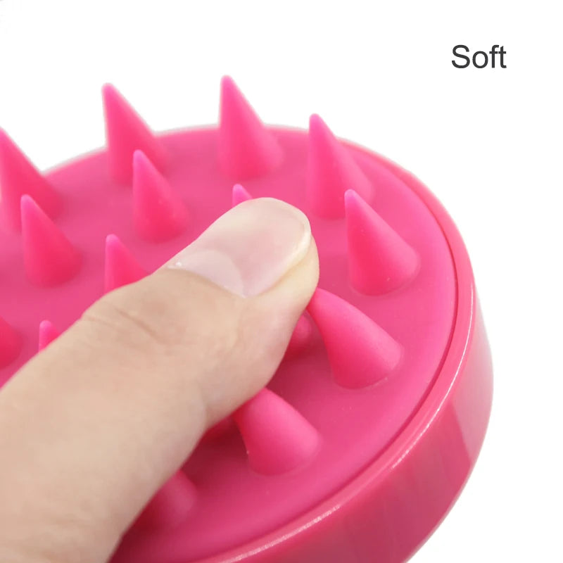 Lohas Salon Hair Care Private Label Black Silicone Hair Scalp Massager Massage Shampoo Brush