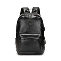 Famous Brands Designer Black Office Mens Leather Backpack Multi Pocket