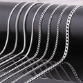 Factory Price 60cm Necklace 3-6MM Flat Snake Chains Stainless Steel Choker 60cm Unisex Jewelry Curb Link Flat Wheat Chains