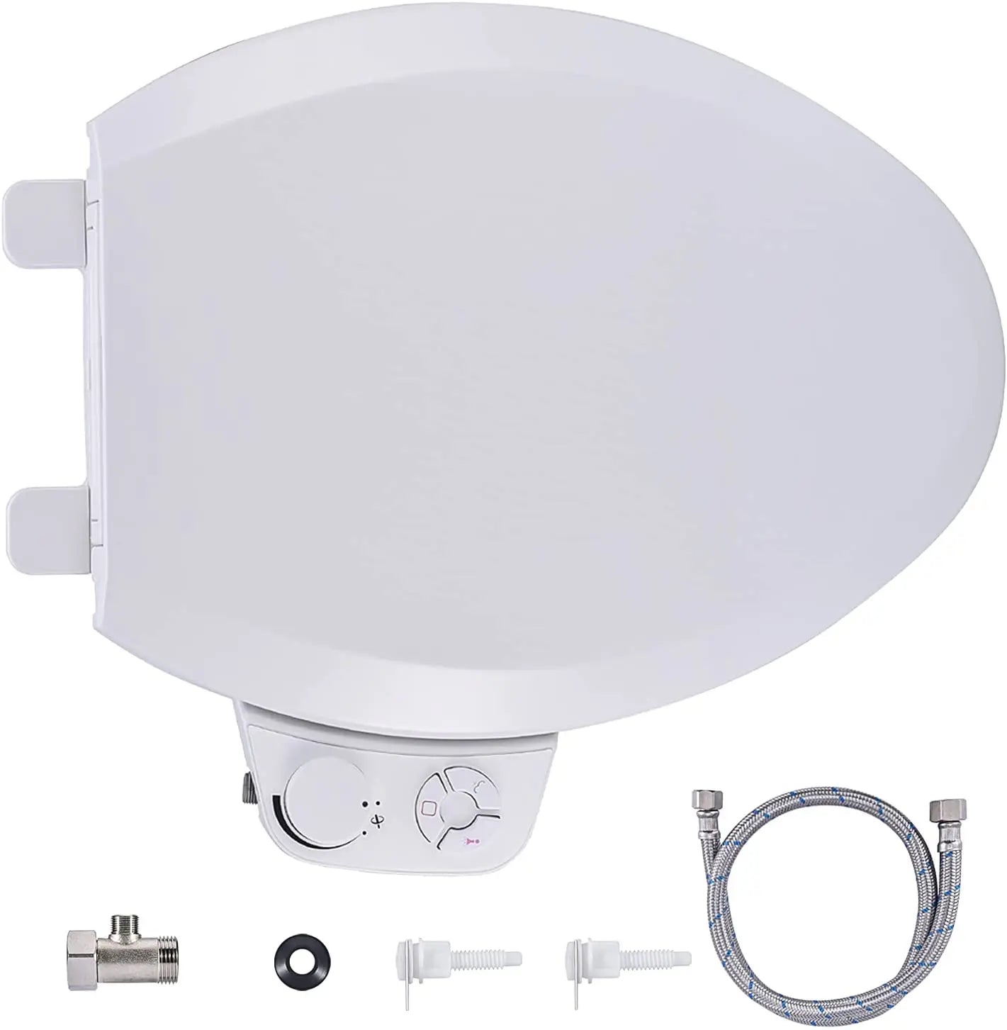 Non Electric Bidet Toilet Seat Bidet Toilet Seat Attachment White Quiet-Close Toilet Seat