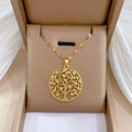 Wholesale New Stainless Steel Dainty 18k Gold Plated Luxury Women Diamond Tree Pendent Necklace