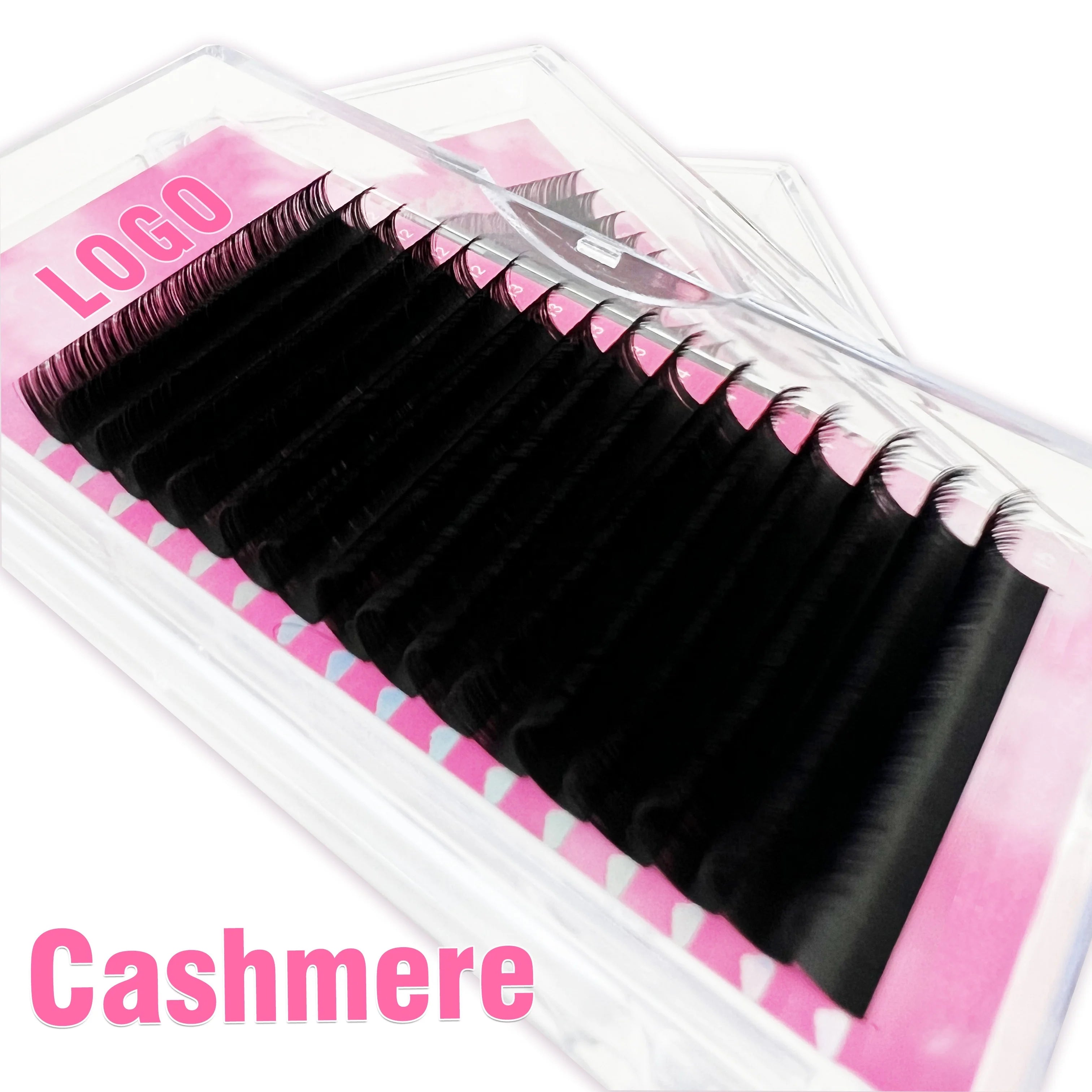 Wholesale Trays 20-25mm Faux Mink Individual Lashes Matt Dark Black Mink Eyelash Extensions Eye Lash Extension Vendor