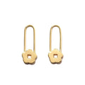 Milskye Hot Selling High Quality Silver Plated 18K Gold Safety Pin Flower Earrings