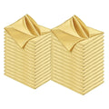 Yellow Lockstitch Satin Napkin Wedding Customized Reusable Polyester Fabric Napkins for Banquet Decoration Use Cloth Serviette
