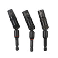 3PCS 1/4 3/8 5/16 Magnetic Pivot Nut Driver Set 1/4inch Hex Shank Bit Holder Rotation Impact Driver Socket for Impact Drill Work