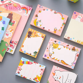 Factory Direct Low Price Wholesale Creative Cartoon Series Sticky Notes Rectangular Sticky Notes Multi Colors Available 1680