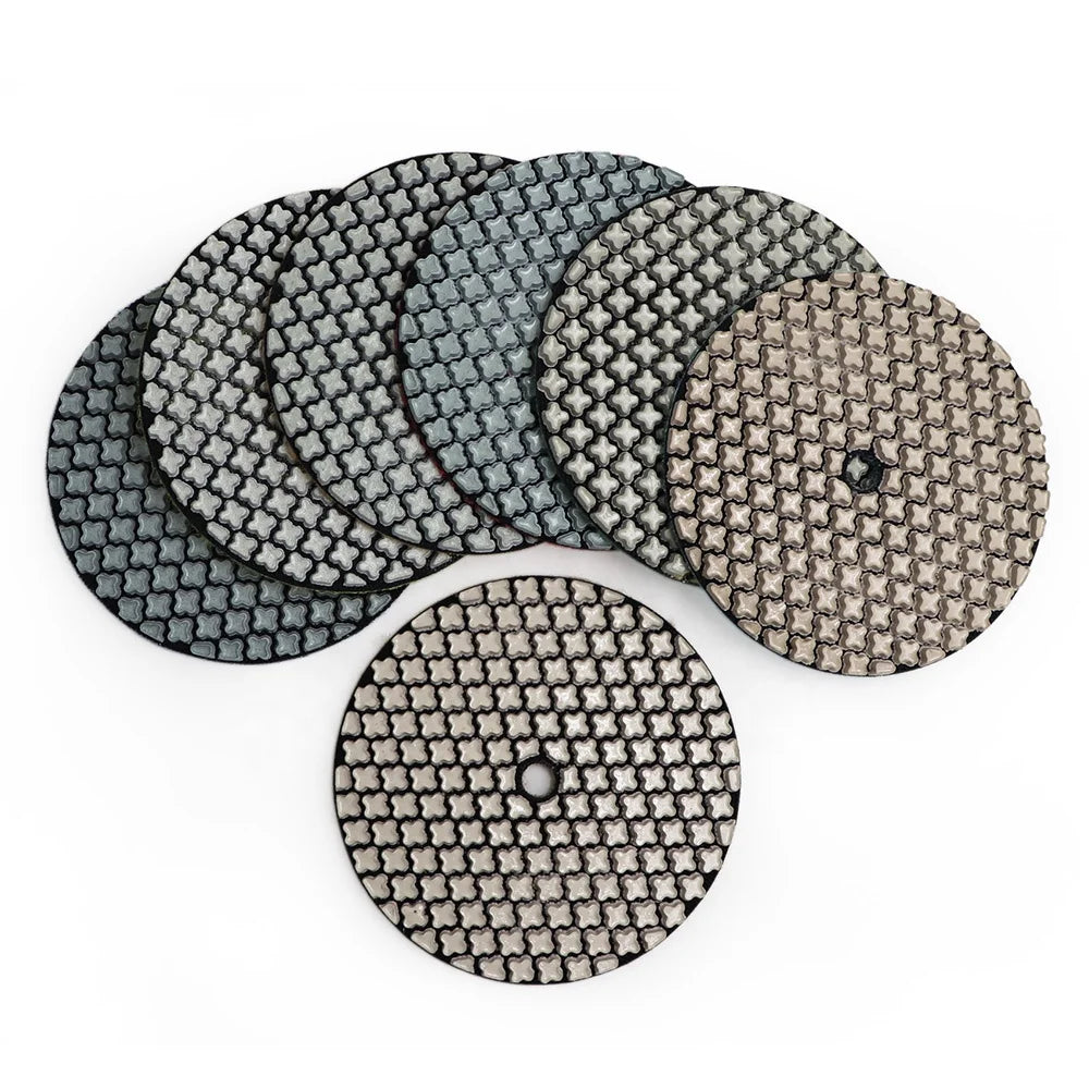 SHDIATOOL 4''/100mm Dry or Wet Use Resin Bond Diamond Polishing Pads Sanding Disc Abrasive Pad for Tile Marble Concrete Granite