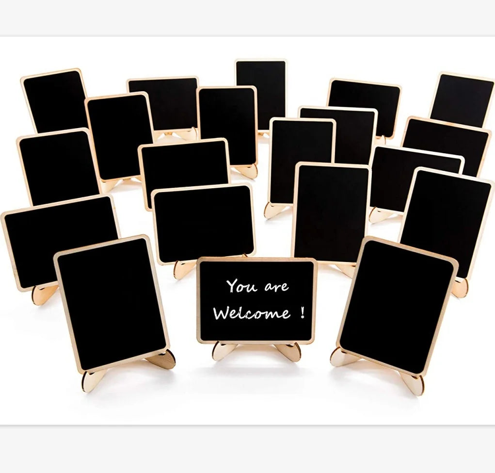 Small Rectangle Chalkboards Blackboard Mini Wooden Blackboard With Removable Stand Chalkboard Message Boards Sign