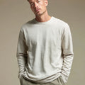 2026 Men's Lightweight Cotton-Linen Blend Crewneck Sweater Breathable Casual Knitwear for Spring and Summer
