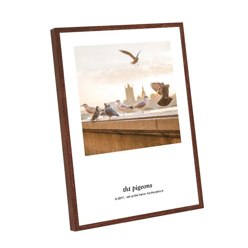 Light Luxury Aluminum Alloy Simple Wood Grain Picture Frame for Home Decoration Hotel Decoration