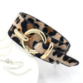 Luxury Jewelry PU Leather Horse Hair Leather Bracelet Tribal Design Leopard Pattern Print Female Casual Belt Buckle Bracelet