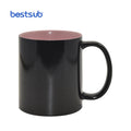 BestSub Custom Wholesale Sublimation Blanks 11oz Ceramic Inner Pink Color Changing Magic Coffee Mug