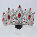 Wholesale Super Large Upscale Full Gemstones Round Bride Crown Hair Accessories Laurel Crown Baroque Queen Runway Large Crown