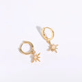 SSeeSY Joyas Custom Copper Brass Hoop Small Drop Crystal Rhinestone Sun Star Zircon Opal Gemstone Fashion Earrings Jewelry Women