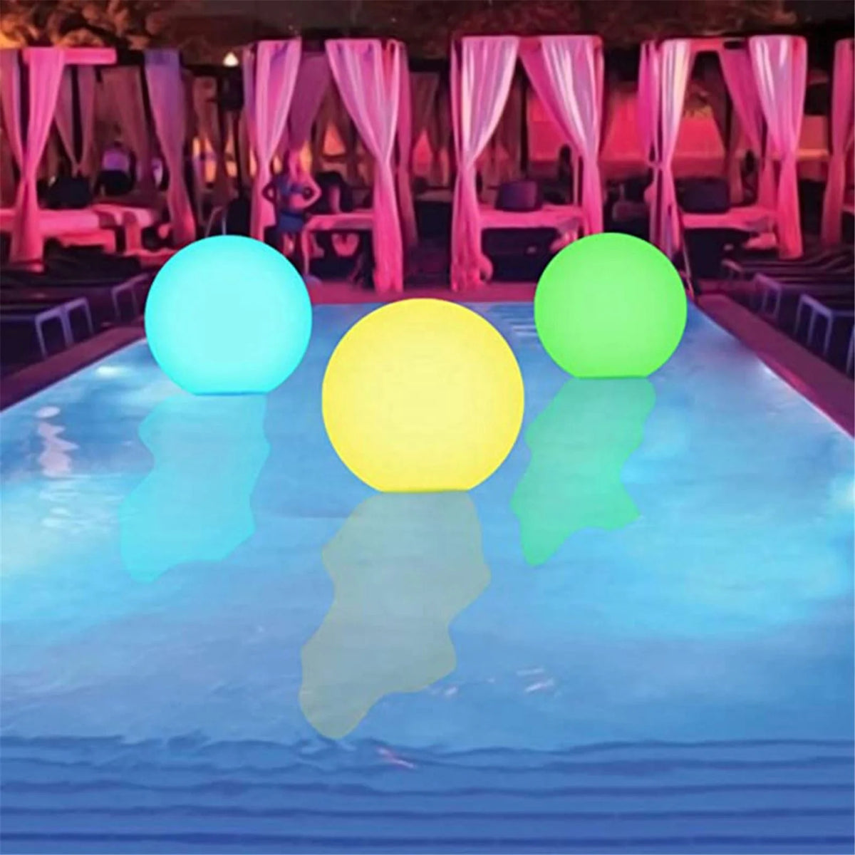 Outdoor Waterproof 16 Color 4 Light Modes Glowing Ball Led Garden Beach Lamp Pool Floating Ball Light Pool Accessories MegaBDM