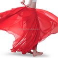 Belly Dance Skirt Women Chiffon Dancing Skirt Ballet Performance Flowy Long Skirt