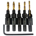 5 PCS Woodworkers Countersink Drill Bit #6 #8 #10 #12 # 14 Counterbore