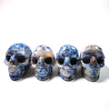 HY China Cheap Well 2 Inch Carved Blue Spot Skulls for Decoration Crafts