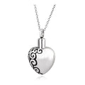 Keepsake Memory Charm Necklace Cremation Jewelry Stainless Steel Heart Ashes Urn Pendant for Custom Engraved