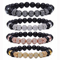 Rhinestone Balls Healing Matte Agate Stone Beaded Bracelets for Women Men Gemstones Crystal 8mm Beaded Unisex Stretch Bracelets