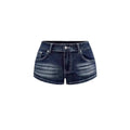 2026 Autumn High Street Sexy Sweet Spicy Style Hot Pants Printed Straight Denim Shorts Women Casual Sexy Mid Waist Denim Shorts MegaBDM