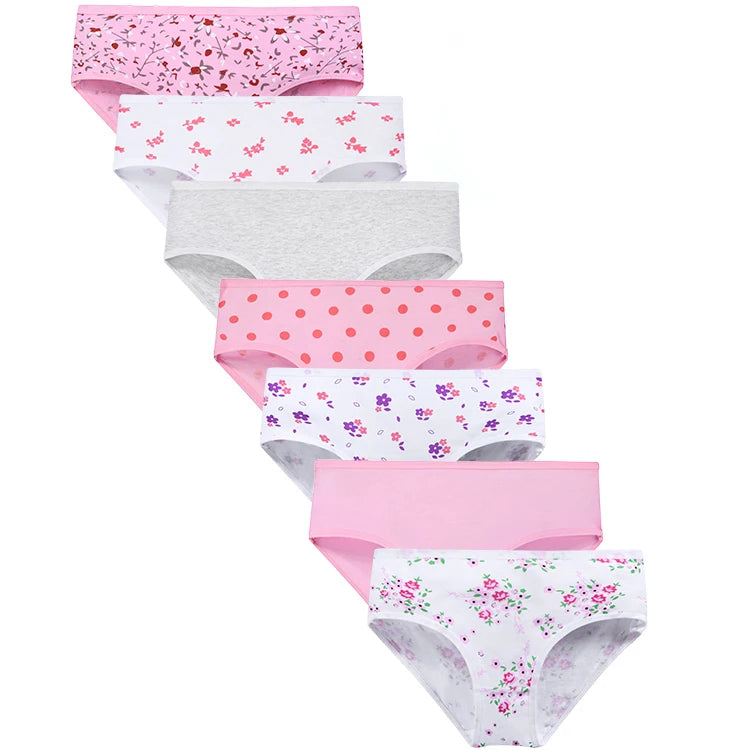 Women Knickers Cotton Breathable Panties Ladies Small Floral Pattern Briefs Underwear Lingerie Cute Young Girl Hot Briefs