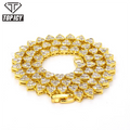 6mm Gold Silver Plated Heart Chain Iced Out Cubic Zircon Bling Bling Jewelry Alloy CZ Tennis Chain Necklace