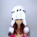 Women Winter Rex Rabbit Fur Hat Real Knitted  Fur Caps Female Russian Warm Beanies Hat New Women's Fur Hat