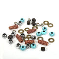 Hot Selling Beads for Hair Braid Wooden Beads Hair Big Size Assorted Hair Accessories