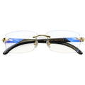 YTSBL 1916 Wholesale High-end Luxury  Pure Natural Buffalo Horn Optical Glasses Retro Rimless square Glasses