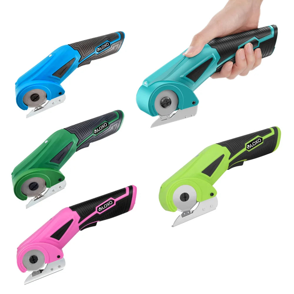 VLOXO Multifunctional Lithium Battery Cutter Cordless Fabric Cutting Electric Textile Scissors