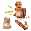 Squirrel Shape Dog Snuffle Toy Slow Food Pet Feeding Dog Snuffle Mat Pet Sound Plush Interactive Dog Puzzle Toy