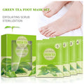 Private Label Natural Gentle Green Tea Epsom Salt Foot Soak Foot Lotion Pedi Soak Dead Sea Salt Scrub 4 in 1 Foot Jelly Set