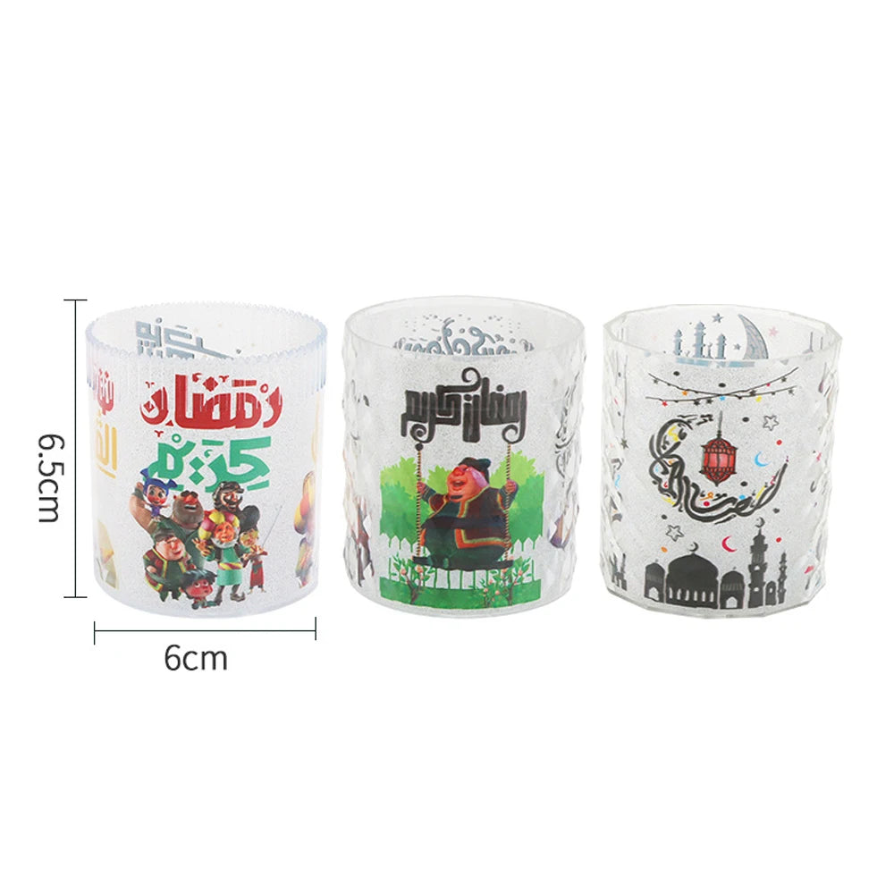 Decorate Electronic Transparent Candle Holders with Plastic Tea Light Candles for Home Use in Holiday celebrations