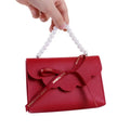 Luxury Leather Gift Bags Wedding Favors Candy Boxes Small Party Decoration Handbag With Pearl Handle