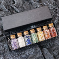 Colorful Healing Crystal Gravel Drifting Bottle Seven Chakra Wishing Aromatherapy Bottle Ornament Natural Stone Gife Box Set