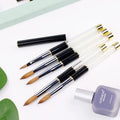 SeeJoy Custom Kolinsky Hair Nail Brush with Metal Handle 18cm Length 23g Lightweight for Beauty Personal Care