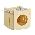 Yueshang Hot Selling Cheap Custom Rabbit House Washable Canvas Cat House Wood Elevated Pet Bed with Hammock