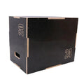 Commercial Fitness Conditioning Black Plyo Wood Jump Box for Conditioning Plyometric Exercises