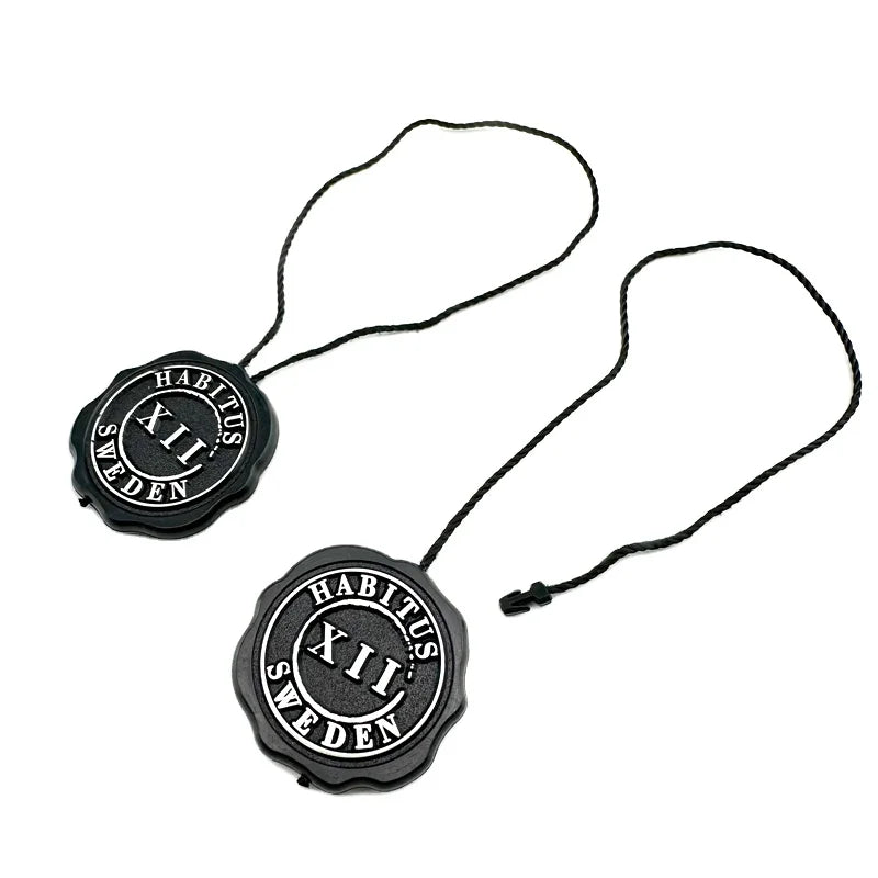 Tags Labels Seal Watch Tag Custom Jewelry Embossed Plastic With Nylon Paper Air Shoes Rectangle Garment Shoes Bags Accessories