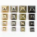 Meetee BF254 15mm Square Nails Leather Handbag Strap Smooth Screws Alloy Decorative Rivet Wallet Bottom Foot Buckles for Luggage